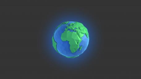 Polygonal Earth wallpaper