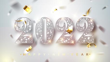 Sparkling 2022 New Year Festivity Wallpaper 4K wallpaper