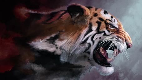 Majestic Roar of the Siberian Tiger wallpaper