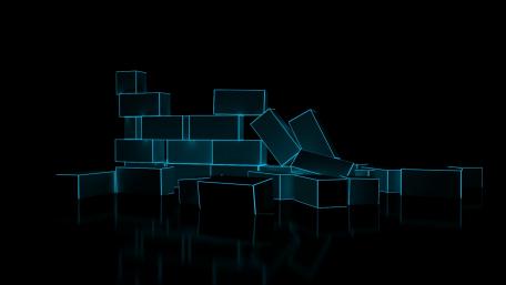 Neon bricks wallpaper