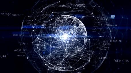 Futuristic Geometric Data Network in 4K Clarity wallpaper