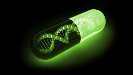 Title: Genetic Medicine Capsule in 4K wallpaper