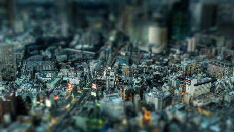 Tokyo tilt-shift photography wallpaper