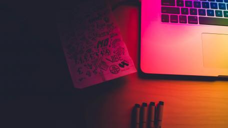 Stylish Pink Laptop Aesthetic wallpaper