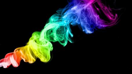 Vibrant Rainbow Smoke Artwork wallpaper