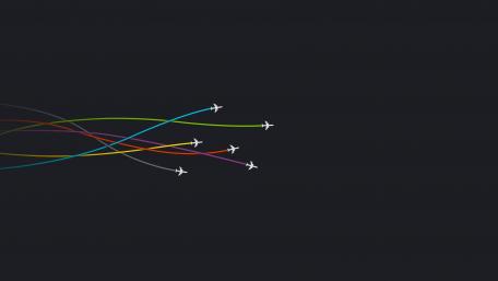 Colorful Flight Paths in Motion wallpaper
