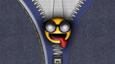 Funny Emoji Zipper Wallpaper for Your Screen wallpaper