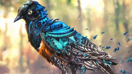 Robotic bird - Fantasy art wallpaper