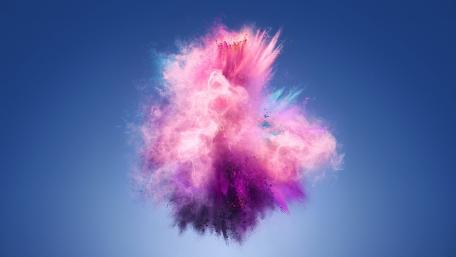 Pink and Blue Abstract Explosion wallpaper