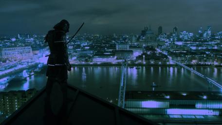Samurai at the top of The Shard wallpaper