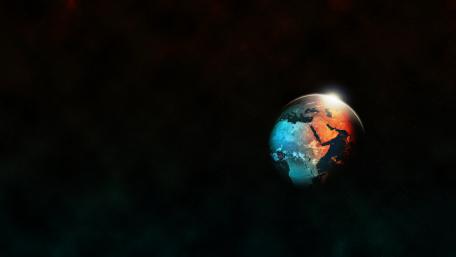 Stunning View of Earth in Space wallpaper