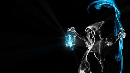 Ghost with lantern wallpaper