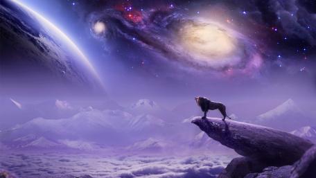 Roar to the universe wallpaper