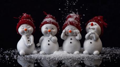 Adorable Snowman Holiday Cheer wallpaper