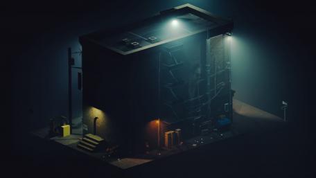 Night building wallpaper