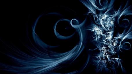 Ethereal Blue Whirlwinds of Abstraction wallpaper