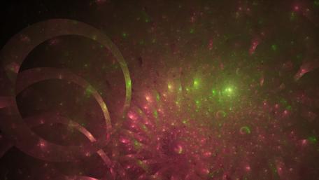 Green and pink fractal spiral abstraction wallpaper