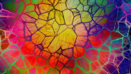 Vibrant Kaleidoscope of Colorful Fractal Patterns wallpaper