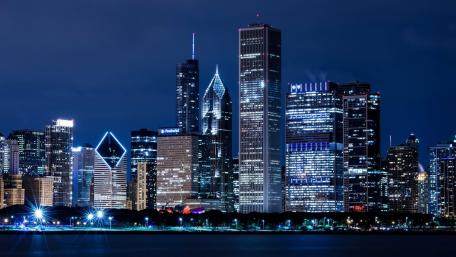 Chicago night wallpaper