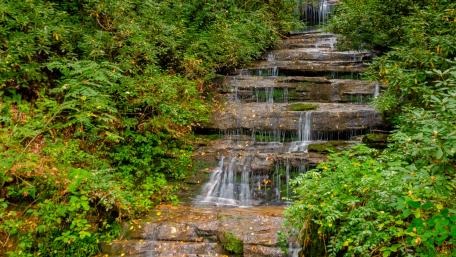 Cascading waterfall wallpaper