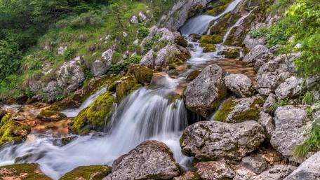 Waterfalls of the upper Soča Gorge wallpaper