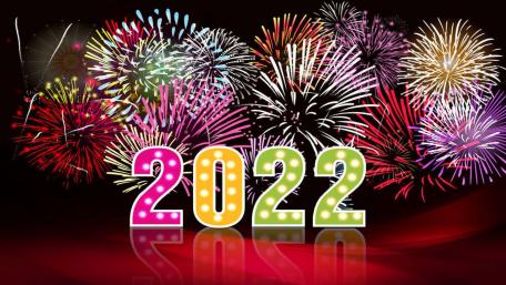 Colorful Fireworks Celebration for New Year 2022 wallpaper