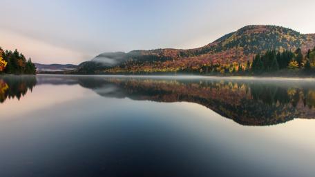 Autumn morning in Tremblant national park Quebec Canada wallpaper