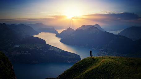 Magnificent mountain natural scenery wallpaper