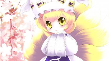Super cute chibi anime girl with big round eyes wallpaper
