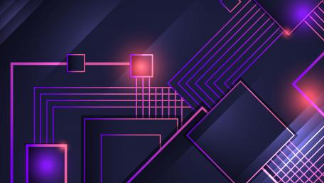 Neon Square Circuitry wallpaper