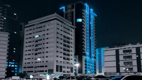 Blue Building wallpaper