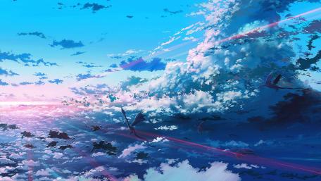 Dragons fly in the sea of clouds wallpaper