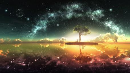 Ethereal Solitude Under the Milky Way wallpaper