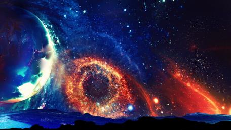 Celestial Wonders Unveiled in Vibrant Colors wallpaper