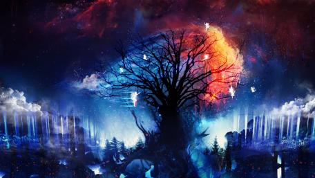 Angel tree wallpaper