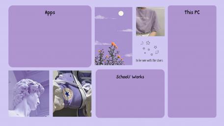 Serene Purple Aesthetic Collage wallpaper