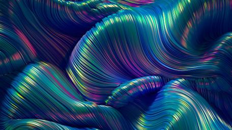 Vibrant Wavy Abstraction in 3D Style wallpaper