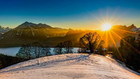 Bernese Alps and Lake Thun wallpaper