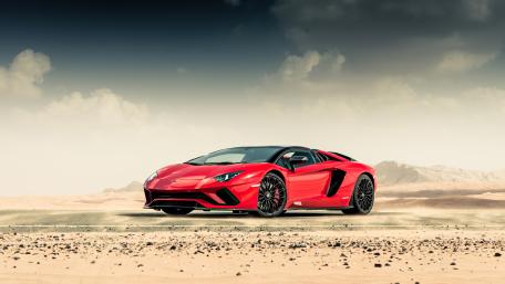 Red Lamborghini Aventador wallpaper