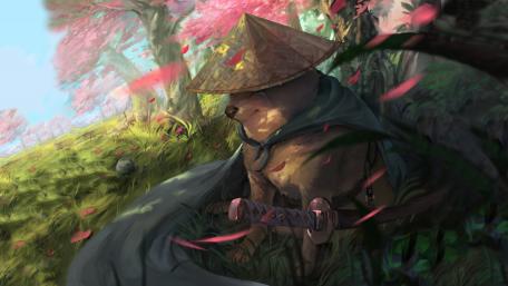 Samurai cheems wallpaper