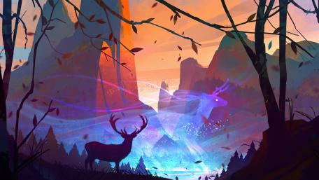 Ghost deer wallpaper