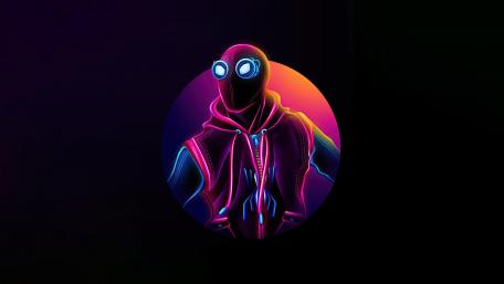 Neon Spider Man Suit wallpaper