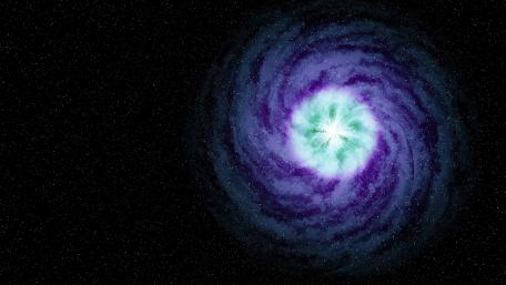 Blue spiral galaxy wallpaper