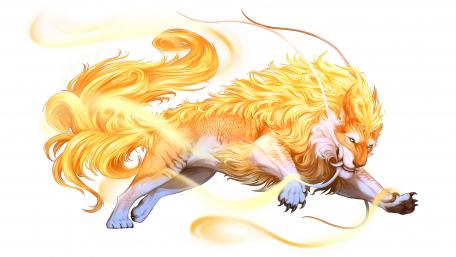 Gold lion wallpaper