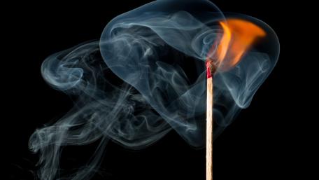 Burning matchstick wallpaper