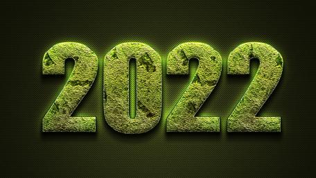 New Year Celebration with Green 2022 Wallpaper wallpaper