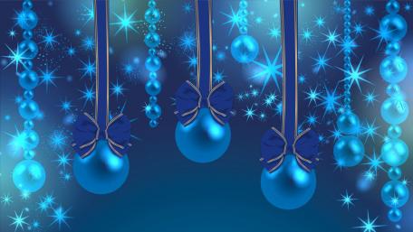 Blue Christmas Elegance for Your Festive Season wallpaper