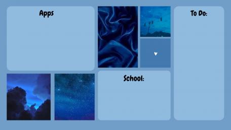 collage blue wallpaper