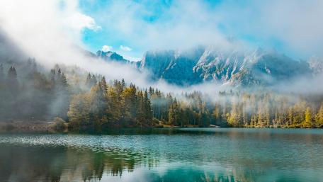 Mystical Morning by the Lake wallpaper