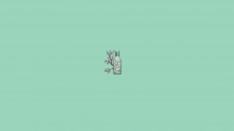 Green Minimalist Bottle Design wallpaper